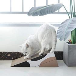 ComSaf Cat Scratcher Triangle, Foldable Cat Scratching Cardboard, Corrugated Scratch Pad, Scratching Lounge Bed for Cat Kitten Kitty, Multiple Scratching Angles, Protecting Furniture, Reversible