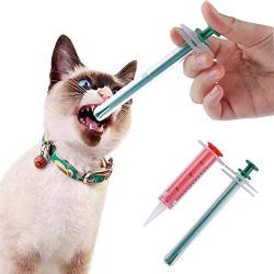 Dearjana Pet Medicine Feeder - Pet Pill Poppers Handy Durable Pet Pill Dispenser Oral Tablet Capsule or Liquid Medical Feeding Tool Kit Silicone Syringes for Cats Dogs Small Animals