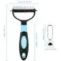 Pet Grooming Tool, 2 Sided Undercoat Rake Grooming Brush for Easy Mats & Tangles Removing, Safe Dematting Comb for Dogs & Cats Pet Grooming Tool, 2 Sided Undercoat Rake Grooming Brush for Easy Mats & Tangles Removing, Safe Dematting Comb for Dogs & Cats