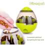 Pet (Dog and Pet) Toy Ball Tumbler Food Dispenser Improve IQ Fun Toy Leakage Hole can be Adjusted (Green)