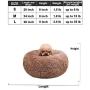 waitata Modern Soft Plush Round Dog Bed Cat Bed Donut Pet Bed for Small Dogs and Cats Self Warming Indoor Sleeping Bed Multiple Sizes (20/24/28)