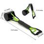 UPSTONE Folding Pets Pooper Scooper Set for Dogs with Poop Bags Waste Pick up Best Long Handle Scoop Easy to use Portable and Heavy Duty with Jaw Claw Bin (23.5 inches)