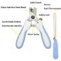 Novicey Dog Nail Clippers,Dog Nail Trimmer with Safety Guard to Avoid Over,Stainless Steel Razor Sharp Blades,Professional Grooming Tool at Home for Small Breed Dogs Cats