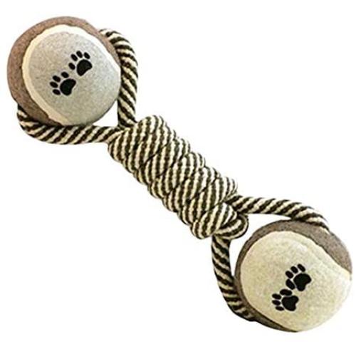 Staroyal Dog Toys Pet Chew Toys for Dog Dumbbell Rope Tennis Paw Ball Puppy Dog Teeth Cleaning Training Tool