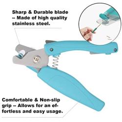 Dog Nail Clippers for Medium Breed or Large Dogs with Guide Light, Professional Grooming Tool with USB Charge & Hidden Nail File for Small Medium Large Pets (Avoid Over-Cutting,Premium,Easy to Use)