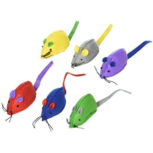 Ethical Felt Mice with Catnip Cat Toy, 6-Pack