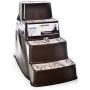 Petmate Lightweight Pet Steps Elevated Non-Slip Steps Chocolate Brown One Size Fits Most
