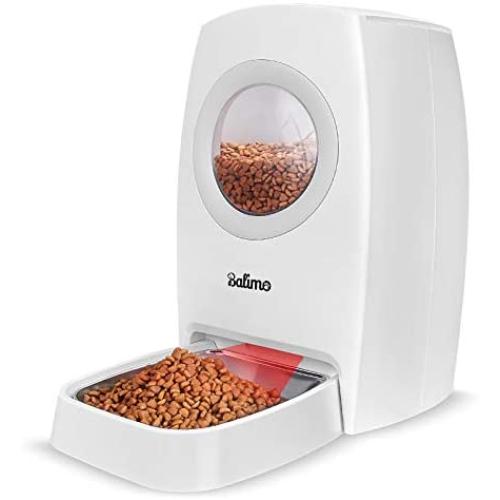 Balimo 6L Automatic Cat Feeder for Dogs and Cats, Automatic Feeder with Food Desiccant Bag, Timer Programmable Feeding, Portion Control 1-4 Meals per Day, 10s Voice Recording for Small Medium Pets