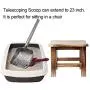 TOYPOPOR Stainless Steel Cat Litter Scoop 23 inches Telescoping Litter Scoop with Long Handle Perfect Scooper for Cats and Dogs