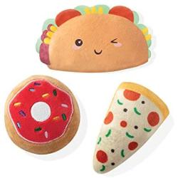 Fringe Studio Pet Toy, Small Dog Toy Set, Trendy Food, 3 Pieces (289411)