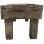 Huntley Pet Berjen Table Elevated Double Bowl Pet Feeder, Brown Wash