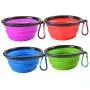 Collapsible Dog Bowl, Portable Foldable Travel Water Food Bowls with Carabiner Clip for Walking, Traveling,Hiking (4 Pack) Collapsible Dog Bowl, Portable Foldable Travel Water Food Bowls with Carabiner Clip for Walking, Traveling,Hiking (4 Pack)