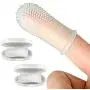 Barkleys 360º Dog Fingerbrush Toothbrush - Ergonomic Design - Full Surround Bristles for Easy Cleaning - Set of 2, Clear