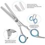 Fu Feng Professional Pet Dog Grooming Scissors Kit with Safety Round Tip Suitable for Cats and Dogs-Straight & Thinning & Curved Scissors & Combs