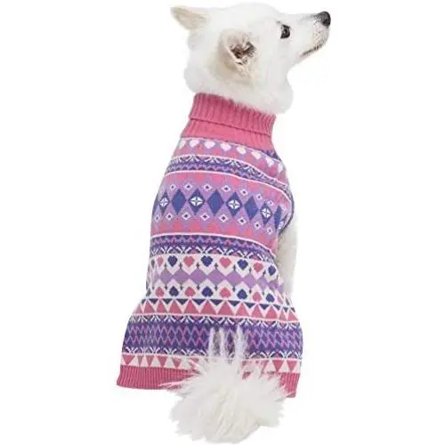 Blueberry Pet 8 Patterns Girly Designer Pullover Interlock Dog Sweaters