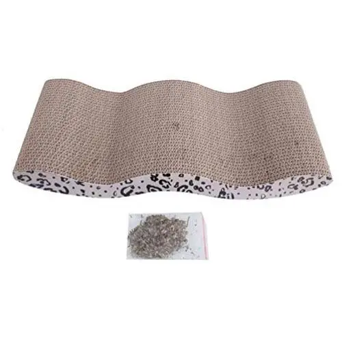 JIKLLSJID Multifunction Cat Climb Tree with Cat Scratching Board, Cool Wave-Style Harden Corrugated Paper Pet Cat Toy Cat Claw-Grinding Plate with Catnip Leopard Prin JIKLLSJID Multifunction Cat Climb Tree with Cat Scratching Board, Cool Wave-Style Harden Corrugated Paper Pet Cat Toy Cat Claw-Grinding Plate with Catnip Leopard Prin