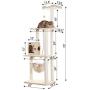 Armarkat Classic Cat Tree Model A7005 Beige/14 D x 34'' W x 70'' H