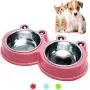 Durable Stainless Steel Dog Bowl Food Water Feeder Non-Slip Design Resistant Silicone Mat Non Slip Design Prevent Slipping for Little Size Dogs/Cats Like Chihuahua/Bulldog/Poodle and More (Pink) Durable Stainless Steel Dog Bowl Food Water Feeder Non-Slip Design Resistant Silicone Mat Non Slip Design Prevent Slipping for Little Size Dogs/Cats Like Chihuahua/Bulldog/Poodle and More (Pink)