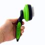 Wentros Self Cleaning Slicker Brush,Gently Removes Loose Undercoat, Mats and Tangled Hair, Deshedding Grooming Tool for Dog Cat and Pets (Green)