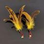 ocijf179 Cat Teaser Replacement Head Pet Cat Kitten Teaser Bell Feather Wand Funny Interactive Toy Replacement Head - Blue