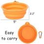 PROLOSO 9 Pcs Collapsible Dog Bowl Foldable Expandable Silicone Cup Dish for Pet Cat Food Water Feeding Portable Travel Bowl with Carabiner