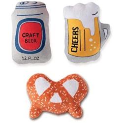 Fringe Studio Squeaker Pet Toy Set, Set of 3, Beer (289441)