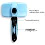 Pets First SELF CLEANING SLICKER BRUSH for PETS DOGS & CATS - Retractable Design for Quick & Easy Pet Fur Removal - Fine & SAFE Bristles To Detangle & Massage DOG SKIN or CAT SKIN – NEW SPECIAL DESIGN
