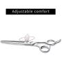 7.0'' Pet Grooming Scissors,Curved Scissors/Thinning Shears,Made of Japanese 440C Stainless Steel, Strong and Durable for Pet Groomer or Family DIY Use