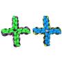 MPP Paracord Dog Toys Twisted Rope Quad X Shape Tough Chew Tugs Choose Color 7 3/4''