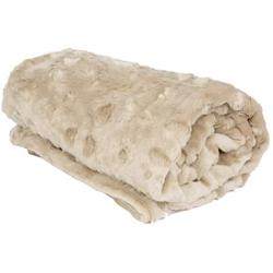 PETIQUE PB01801000 The Velvet Blanky Pet Blanket, Tan, One Size