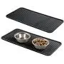 mDesign Premium Quality Pet Food and Water Bowl Feeding Mat for Dogs and Puppies - Waterproof Non-Slip Durable Silicone Placemat - Raised Edges, Food Safe, Non-Toxic - Small, 2 Pack - Black mDesign Premium Quality Pet Food and Water Bowl Feeding Mat for Dogs and Puppies - Waterproof Non-Slip Durable Silicone Placemat - Raised Edges, Food Safe, Non-Toxic - Small, 2 Pack - Black