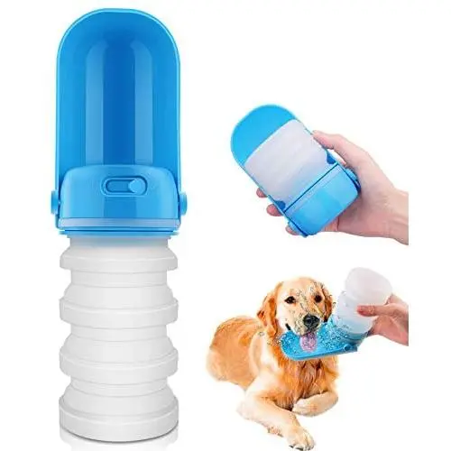 HAWANA Dog Water Bottle Foldable Pet Water Bottle with Leak Proof Portable Dog Water Bottles for Walking, Retractable Dog Water Bowl Dispenser Fit for Dogs and Cats HAWANA Dog Water Bottle Foldable Pet Water Bottle with Leak Proof Portable Dog Water Bottles for Walking, Retractable Dog Water Bowl Dispenser Fit for Dogs and Cats