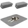 4 Packs Washable Dog Pee Pad, 18”24” Reusable Thickened Pet Pee Pads with Fast Absorbent, Non-Slip Whelping and Training Pads No Leakage, Waterproof Dog Mats Potty Rugs for Dog Playpen, Crate, Kennel