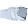 Teamoy Reusable Wrap Diapers for Male Dogs, Washable Puppy Belly Band Pack of 3 (M, 13''-16'' Waist, Black+ Gray+ Lake Blue)
