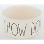 Rae Dunn Magenta Ceramic Pet Bowl Chow Down Large 6 Inch