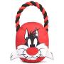 LOONEY TUNES for Pets Sylvester Rope Head Stuffed Dog Toy for All Dogs | Red, White, and Black Character Plush Fabric Toy for Dogs | Cute Rope Canvas Dog Toy