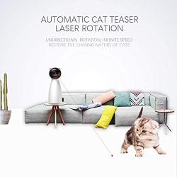 YSCEN Automatic Cat Laser Toy - Pet Laser for Cats - USB Charging or AA Battery Operated, Interactive Cat Chase Toy with 5 Rotating Modes - Auto Shut Off and Silent - Kitten/Cat Owners Gift Idea