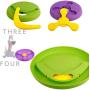HyiFMY 2PC Dog Pet Flying Disc Toy, Two-in-one Pet Training Frisbee Toys,with Detachable Boomerang,for Dog Outdoor Interactive Fun