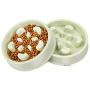 UPSKY Slow Feeder Dog Bowl No Choking Slow Feeder Bloat Stop Dog Food Water Bowl with Funny Pattern (Set of 2)