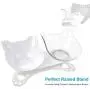 Legendog Cat Food Bowls, Double Cat Bowls Elevated Cat Bowls Raised Cat Bowls, 15° Tilted Elevated Cat Bowls to Protect The Neck for Cat and Small Dog (White&Clear) Legendog Cat Food Bowls, Double Cat Bowls Elevated Cat Bowls Raised Cat Bowls, 15° Tilted Elevated Cat Bowls to Protect The Neck for Cat and Small Dog (White&Clear)