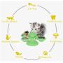 Romote Windmill Cat Toy with Led and Catnip Ball Suction Cup Cat Toys Portable Turntable Teasing Pet Toy Scratch Hair Brush Yellow