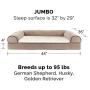 Furhaven Pet Dog Bed - Cooling Gel Memory Foam Faux Fleece and Chenille Soft Woven Traditional Sofa-Style Living Room Couch Pet Bed with Removable Cover for Dogs and Cats