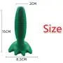 2 Pack Dog Chew Molar Stick Toys, Non-Toxic Natural Rubber Bite Resistant Teeth Cleaning Toothbrush Toy for Small Medium and Large Dogs, Green