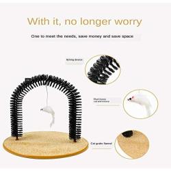 KUNZHAN Catnip Toys,Cat Self Groomer,Arched Cat Scratcher Cat Scratch Toys Scratch and Groom Catnip Blasted Kitten Scratching Pad Massager and Cat Scratcher Cat Grooming Brush Supplies