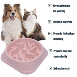 mascota Dog Slow Feeder Bowl, Non Slip Puzzle Bowl - Anti-Gulping Pet Slower Food Feeding Dishes Eco-Friendly Durable Non-Toxic Preventing Choking Healthy Design Bowl for Dog Pet