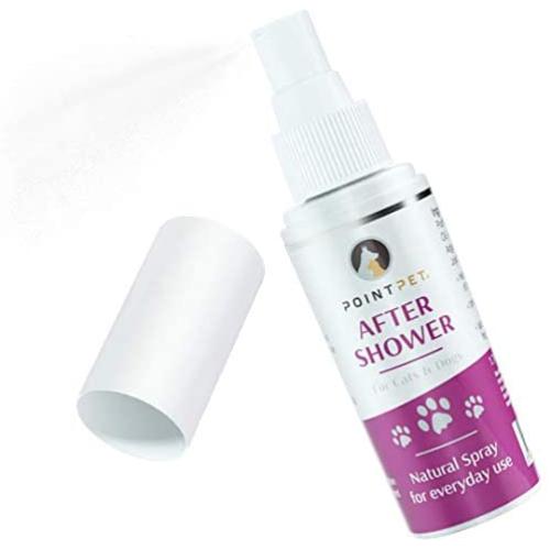 POINTPET After Shower Detangler Spray for Dogs & Cats - Natural Hair Conditioning - Restore Skin Moisture, Prevent Itching - pH Balanced Formula for Sensitive Skin - Refreshing Vanilla Scent - 50ml