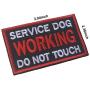 Not All Disabilities are Visible, Emotional Support, Service Dog Working Do Not Touch Emblem Embroidered Fastener Hook & Loop Patch Appliques Badges for Animal Vest Harnesses, Collars, Leashes 4PCS