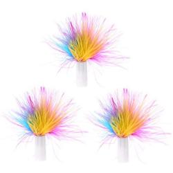 Aopiu 3Pcs Pet Automatic Cat Interactive Toys,Replace Feather Electronic Rotating Toy, Replace Feather