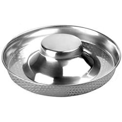 King International Stainless Steel Dog Bowl 1 Hammered Puppy Litter Food Feeding Weaning for Puppy Food| Puppy Supplies| Stainless Dog Food Bowls| for Large Dogs, Pets Feeder Bowl and Water Bowl|