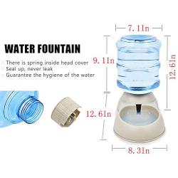PIVBY Pet Water Dispenser Station Automatic Gravity Dog Water Bowl Cat Drinking Fountain Bottle Bowl Dish Stand 1 Gal(3.8L)